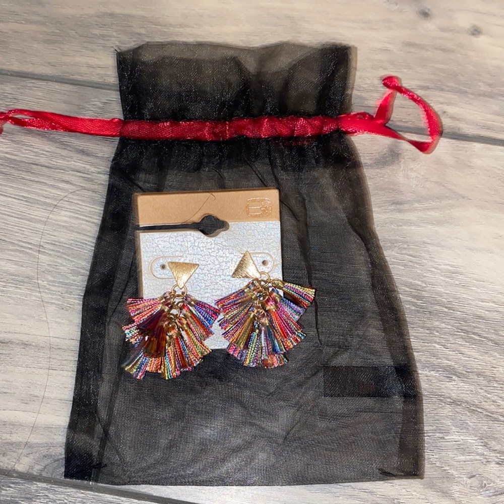 New never worn buckle earrings with tags included backing for earrings and bag - Picture 1 of 5